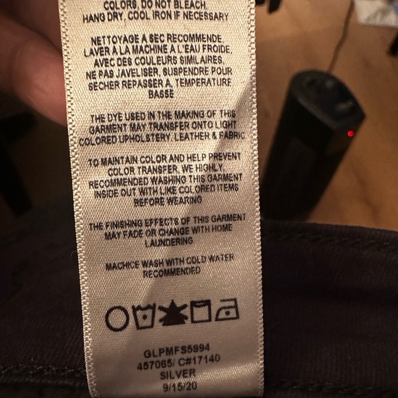 JOE'S JEANS Silver Metallic finish The Luna High Rise Cigarette Ankle sz 29 - Picture 15 of 15